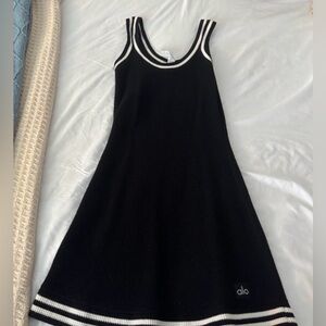 ALO Yoga Black Dress with White Accents